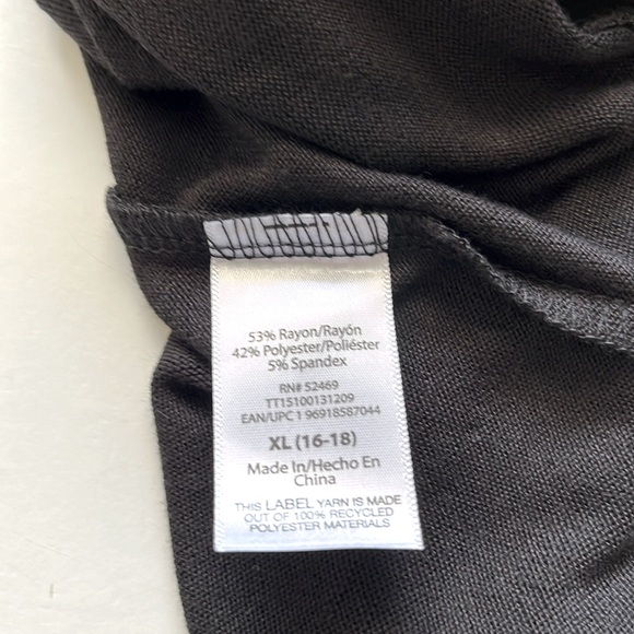 NWT TIME TRU DRESS BLACK XL - Picture 5 of 6